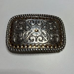 Gold stone belt buckle